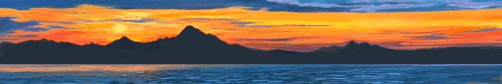 carol adams art sunset mt baker banner